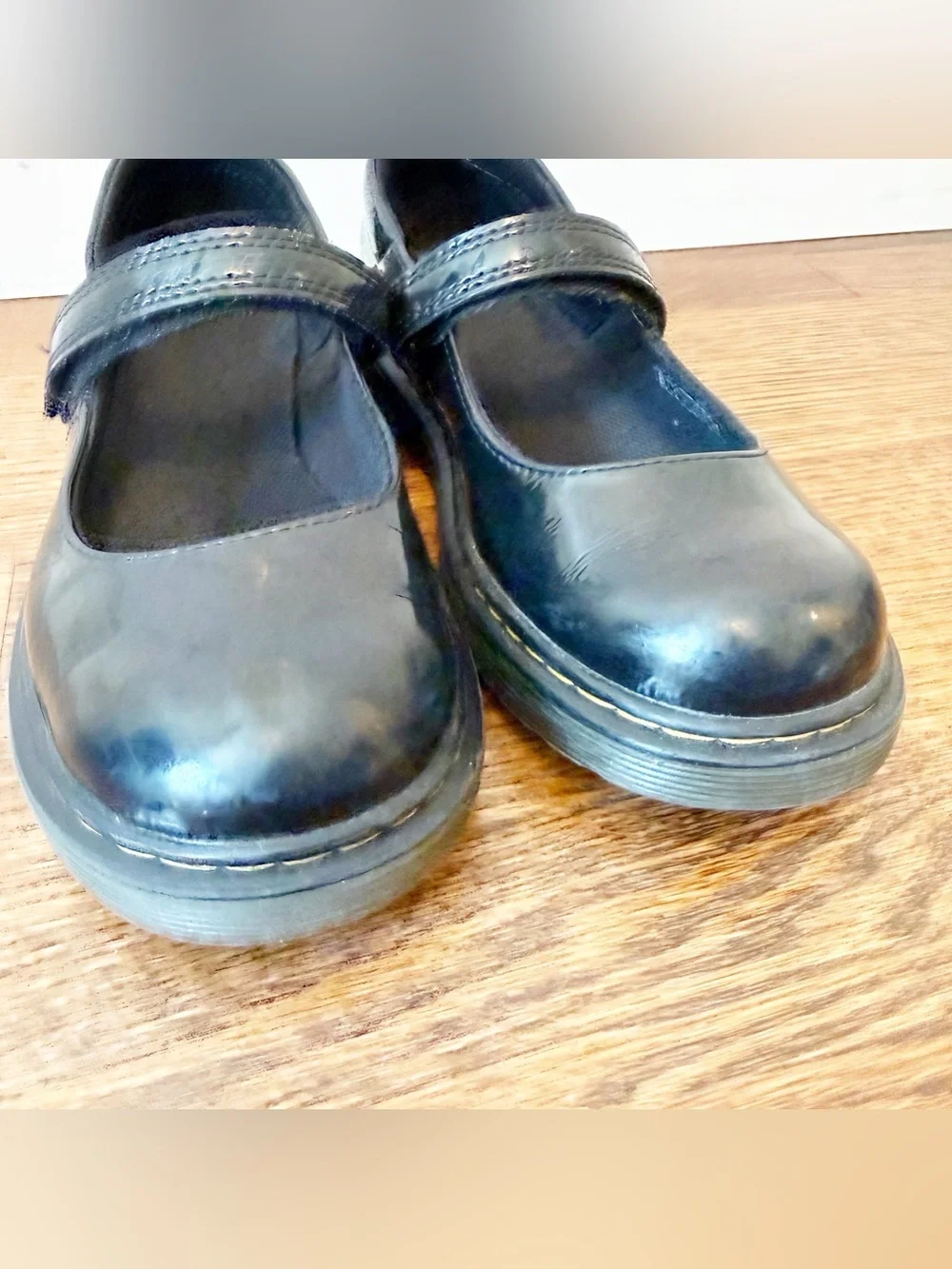 Dr. Martens | Kids Maccy Patent Leather Mary Jane Shoes - Black Size 4